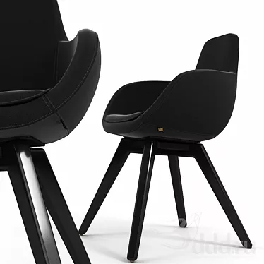 Sculpted Comfort: Scoop Chair 3D model image 1 