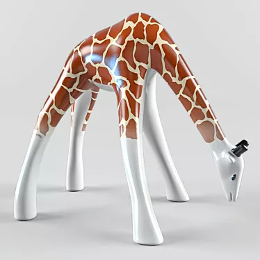 Graceful Giraffe Figurine 3D model image 1 