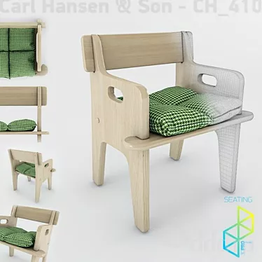 Timeless Design: Carl Hansen Son CH410 Peter's Chair 3D model image 1 