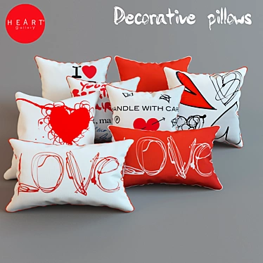 Stylish Home Décor Pillows 3D model image 1 