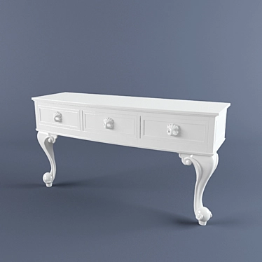 Sleek Shell Console 3D model image 1 