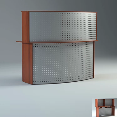 Modern Ukrainian Reception Desk 3D model image 1 