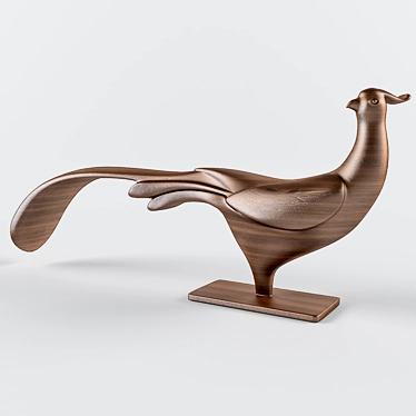  Majestic Pheasant Figurine 3D model image 1 