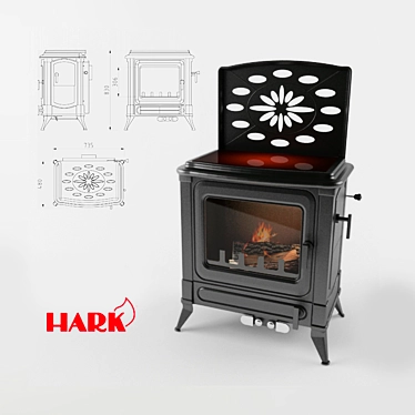 Winston Hark: Portable Cast Iron Stove 3D model image 1 