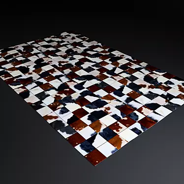 Luxurious Cowhide Carpet 3D model image 1 