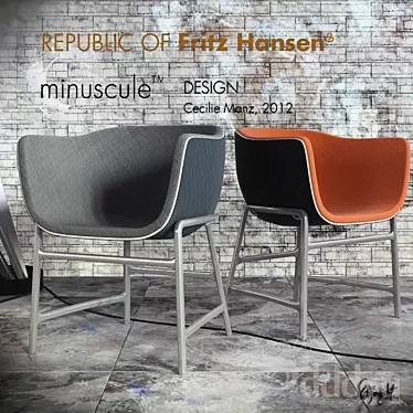 Title: Elegant Fritz Hansen Minuscule Chair 3D model image 1 