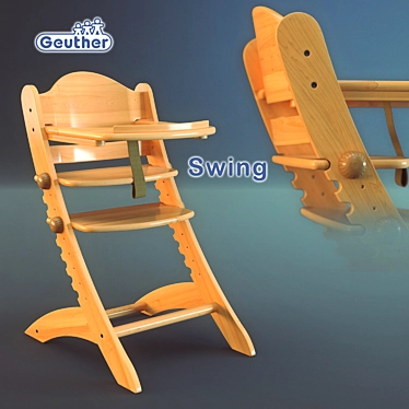 Geuther Swing - Stylish and Compact Swing 3D model image 1 