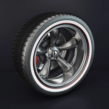 Modern Wheel Assembly 3D model image 1 