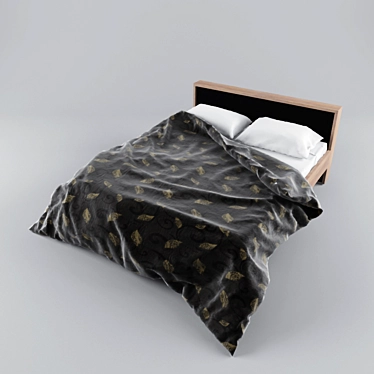 Elevated Bed with Luxurious Design 3D model image 1 