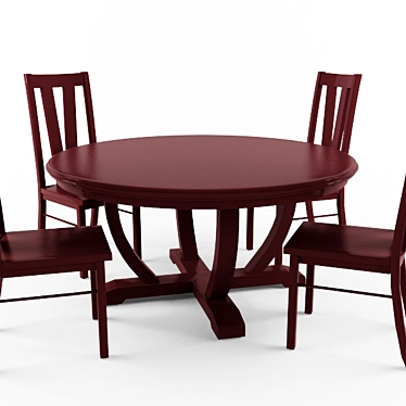 Round table with chairs