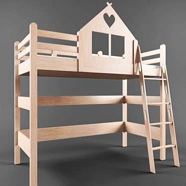 Dual Bunk Kids Bed 3D model image 1 