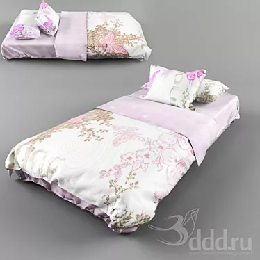 Cozy Dreams: Children's Bedding 3D model image 1 