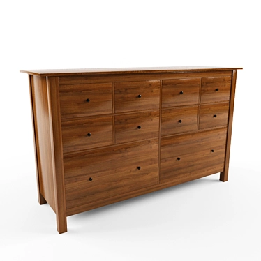 8-Drawer HEMNES Chest of Drawers 3D model image 1 