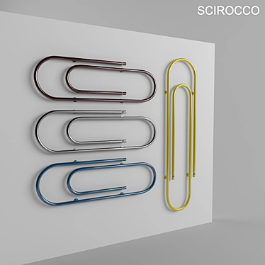 Scirocco Towel Rack: Stylish & Functional 3D model image 1 