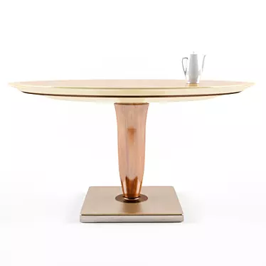 Title: Elegant Oak Design Work Table 3D model image 1 