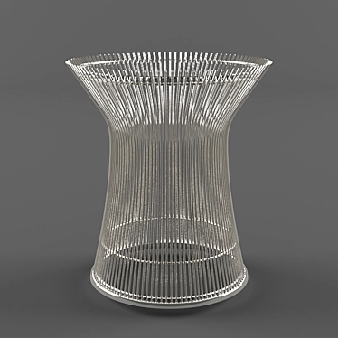 Elegant Platner Coffee Table 3D model image 1 