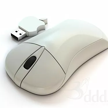 Sleek Wireless Mouse 3D model image 1 