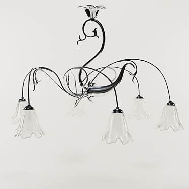 6-Light Chandelier: Modern Elegance 3D model image 1 