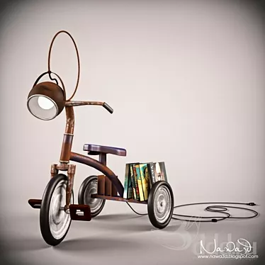 Retro Tricycle Lamp 3D model image 1 