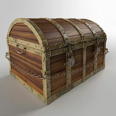 Embossed Storage Chest 3D model image 1 