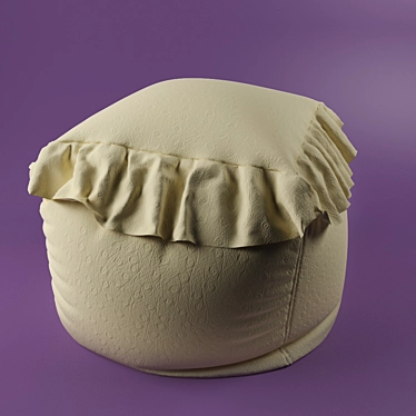 Flamand Leather Unicorn Pouf 3D model image 1 