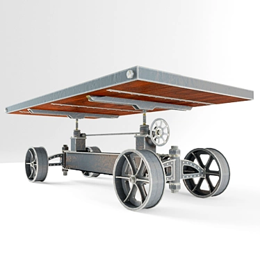  Rustic Steel Work Table 3D model image 1 