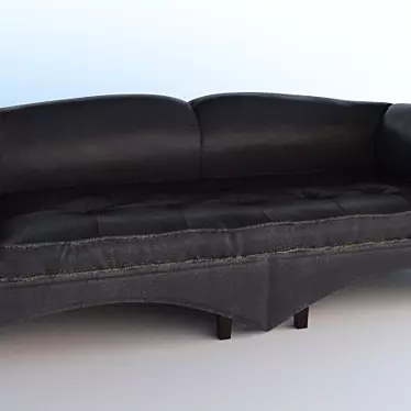 Vintage Leather Sofa 3D model image 1 