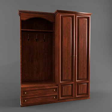 Spacious Entryway: 1800mm Width, 580mm Depth, 2335mm Height 3D model image 1 