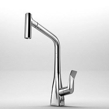 Flexible Single-Handle Kitchen Faucet 3D model image 1 