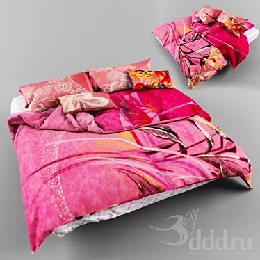 Luxury Bedding Set: Comfort & Style 3D model image 1 