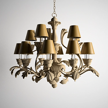 Elegant Classic Chandelier 3D model image 1 