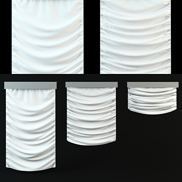 Elegant Roman Window Shades 3D model image 1 