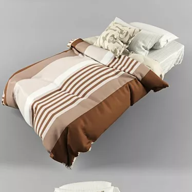 Luxury Dream Bed Linen Set 3D model image 1 