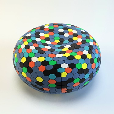 Color-changing Pouf: Customize Your Comfort 3D model image 1 