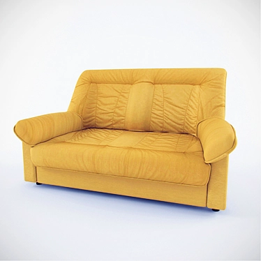 Sleek Leather Sofa: "Denver 3D model image 1 