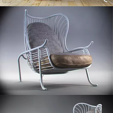 Elegant Arpa Lounge Chair 3D model image 1 