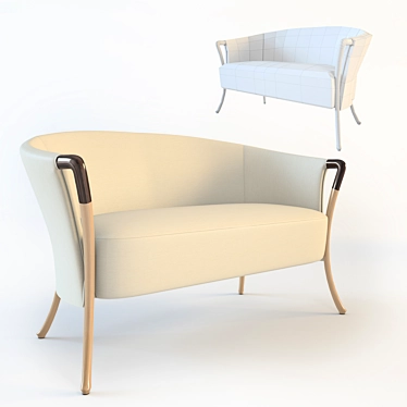 Giorgetti Progetti Settee: Italian Elegance for Your Home 3D model image 1 