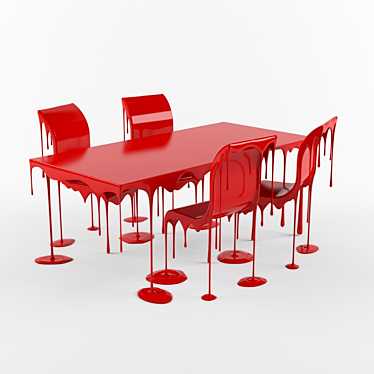 Dripping Art Table 3D model image 1 