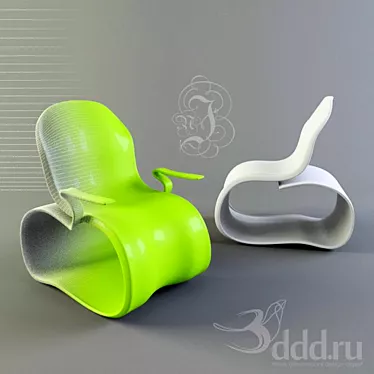  nJ Armchair & Chair Set 3D model image 1 