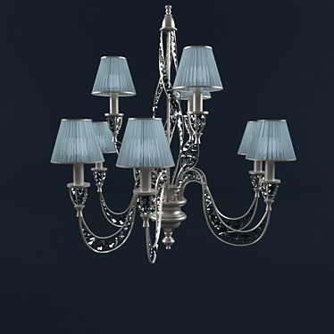 Crystal Chandelier 860mm: Elegant Lighting Solution 3D model image 1 