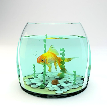 Golden Fish Aquarium 3D model image 1 
