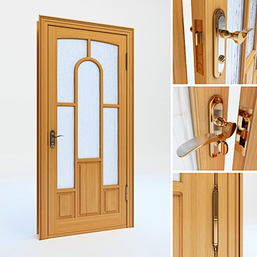 Title: Custom Glass Interior Door 3D model image 1 