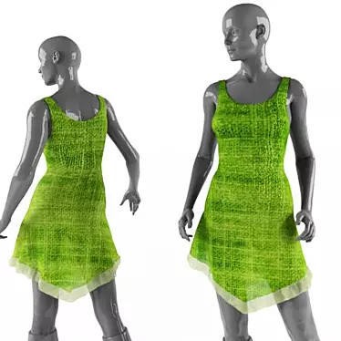 Salmon Dream Dress 3D model image 1 