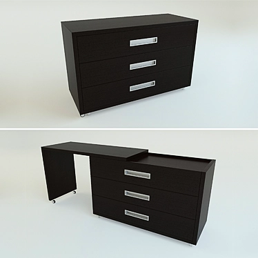 Sliding Dressing Table 3D model image 1 