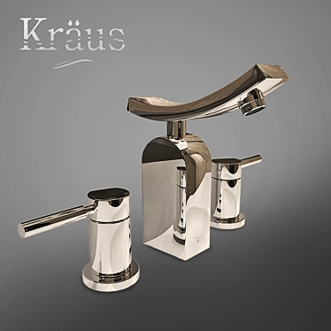 Kraus Unicus KEF-14303CH: Stylish Chrome Basin Mixer 3D model image 1 