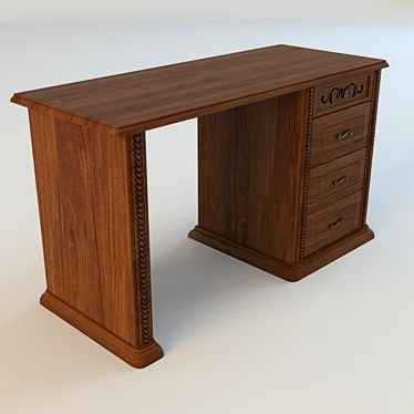 Siena Premium Desk: Elegant and Functional 3D model image 1 