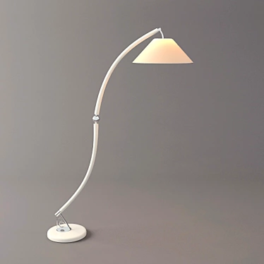 Elegant Heron Floor Lamp 3D model image 1 