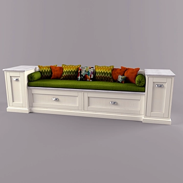 Designer-inspired Custom Bench 3D model image 1 