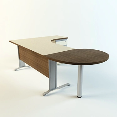 Solenne Office Desk 3D model image 1 