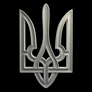 Ukrainian Trident Emblem 3D model image 1 